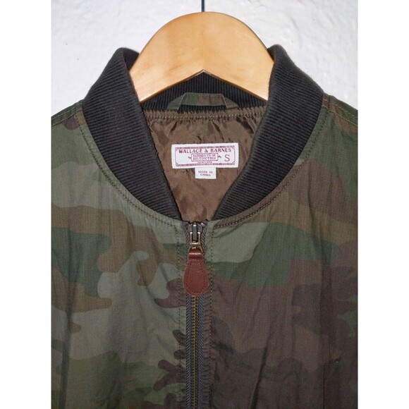 MEN'S S SMALL WALLACE & BARNES FOR J CREW CAMO MA-1 BOMBER JACKET CAMOUFLAGE - Picture 6 of 7